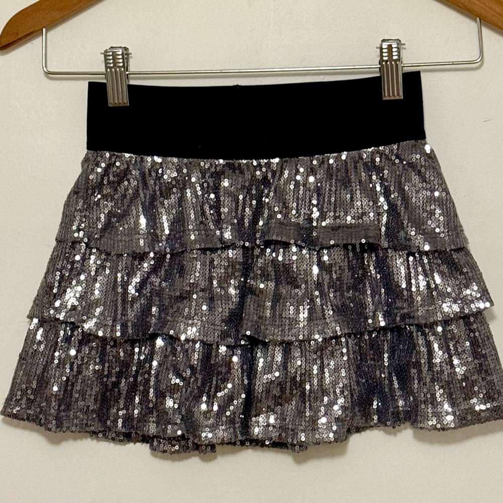 Silver Sequin Skirt